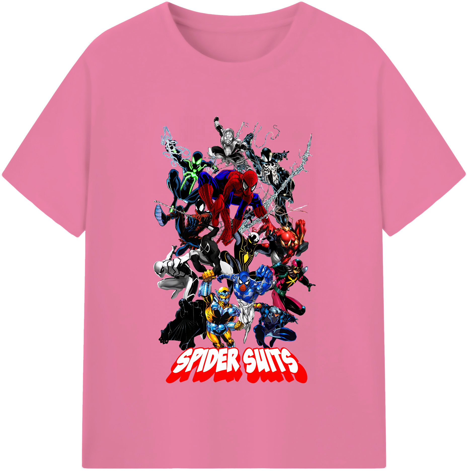 （画像用） Spider Man スパイダーマン 綿100％半袖Tシャツ（フロントプリント）